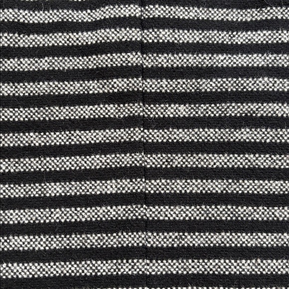 J. Crew| Black Grey Striped Tweed Fringe Trim Scoop Neck Zip Up Blazer Jacket 8 - Picture 14 of 14